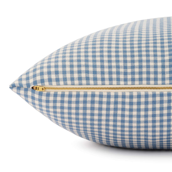 Draper James x TFD Cloud Blue Gingham Dog Bed from The Foggy Dog