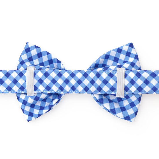 Blue Gingham Dog Bow Tie from The Foggy Dog