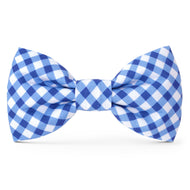 Blue Gingham Dog Bow Tie from The Foggy Dog