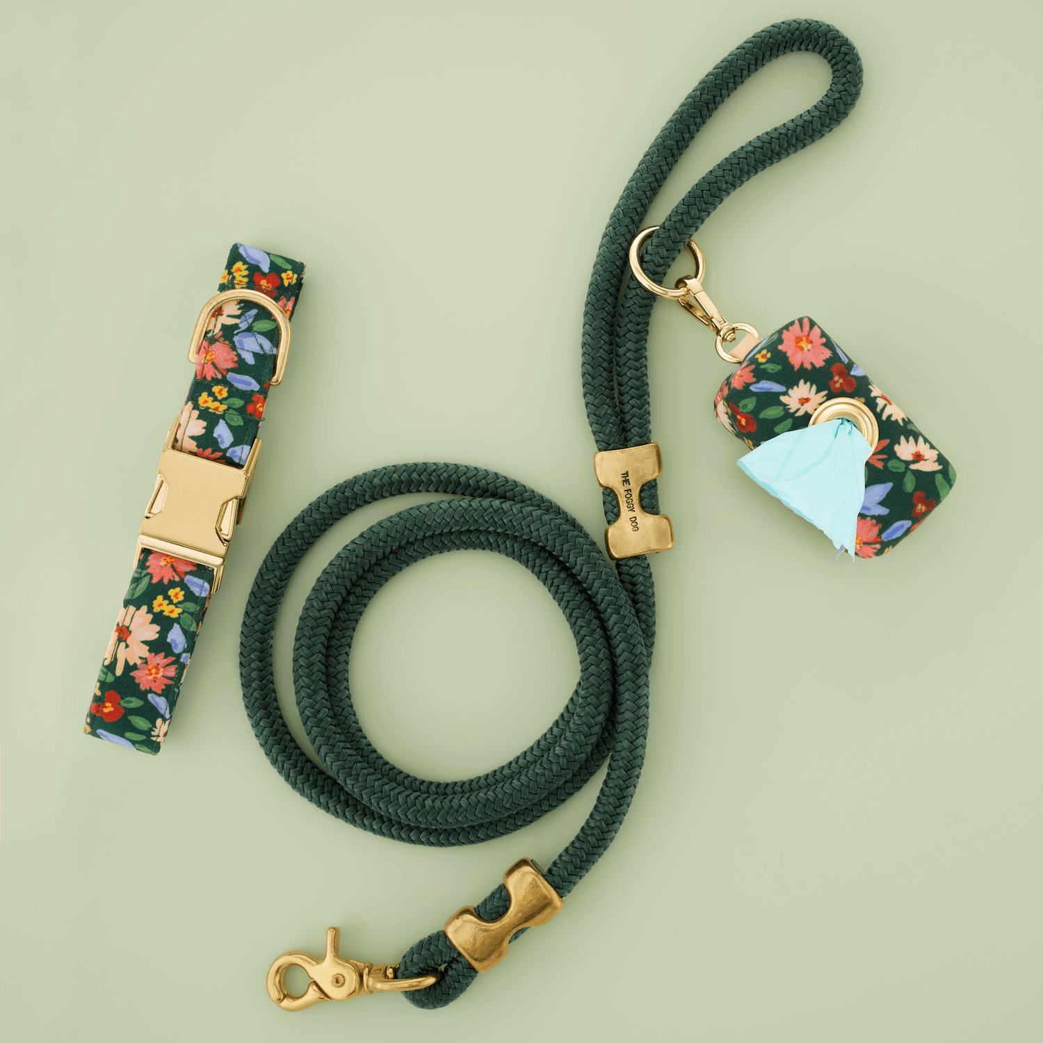 Secret Garden Collar Walk Set from The Foggy Dog