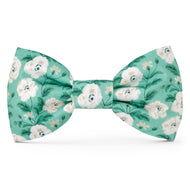 Seafoam Poppies Dog Bow Tie from The Foggy Dog