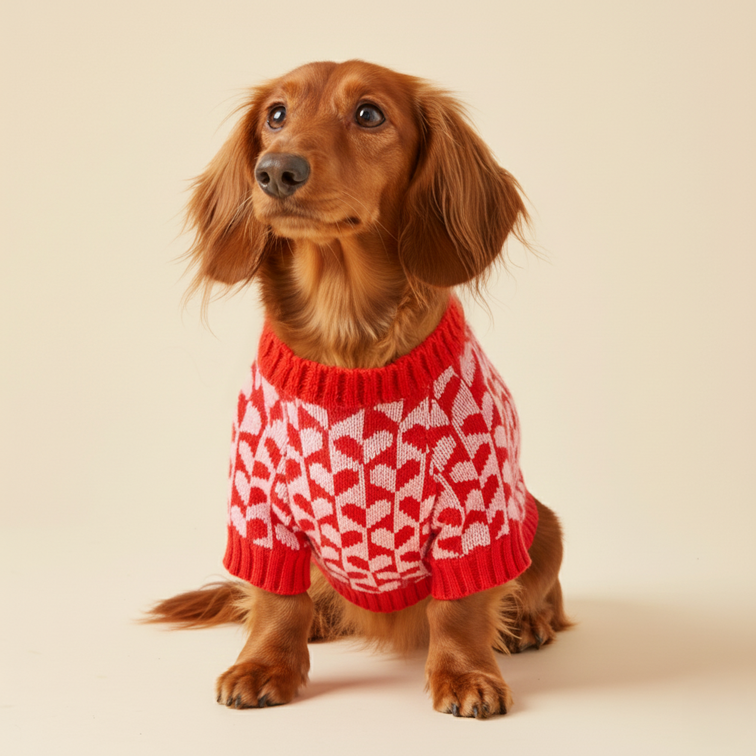 Heart Stripe Dog Sweater from The Foggy Dog
