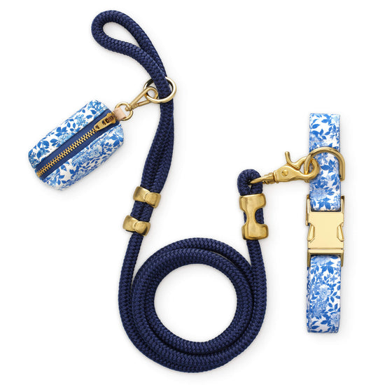 Blue Roses Collar Walk Set from The Foggy Dog