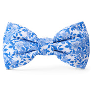 Blue Roses Dog Bow Tie