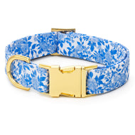 Blue Roses Dog Collar from The Foggy Dog