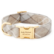 Andover Plaid Flannel Dog Collar from The Foggy Dog