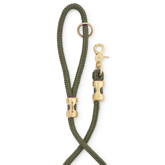 Olive Marine Rope Dog Leash from The Foggy Dog