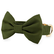 Olive Bow Tie Collar from The Foggy Dog
