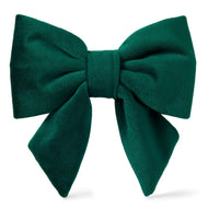 Forest Green Velvet Lady Dog Bow from The Foggy Dog