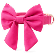 Hot Pink Lady Bow Collar from The Foggy Dog