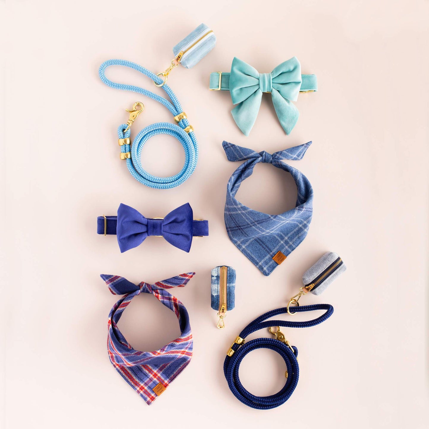 Robin's Egg Velvet Lady Dog Bow from The Foggy Dog