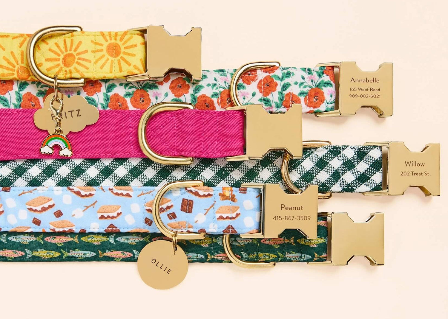Summer Dog Collars from The Foggy Dog