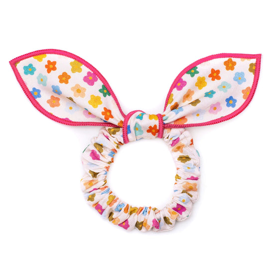 Rainbow Flower Scrunchie and Bandana Set
