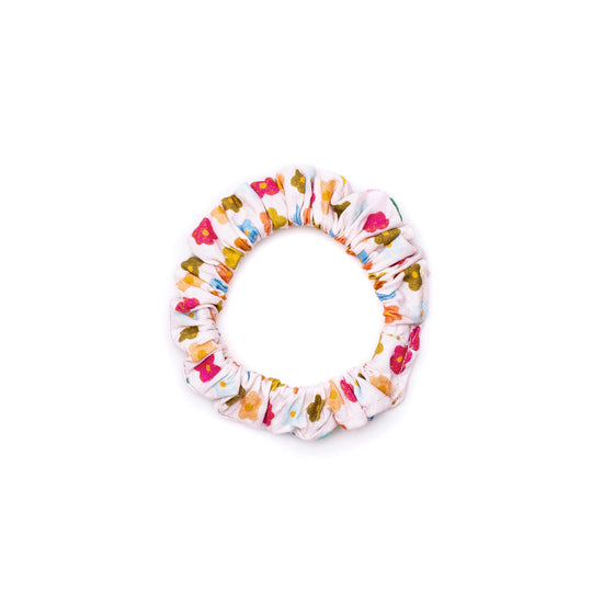 Rainbow Flower Bow Scrunchie