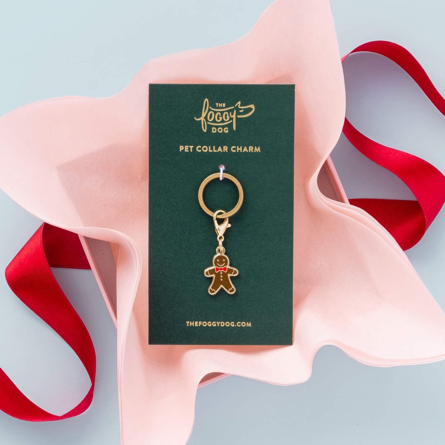 Gingerbread Man Collar Charm from The Foggy Dog