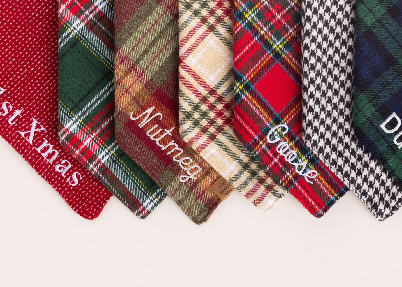 Dog Bandanas with Embroidery from The Foggy Dog