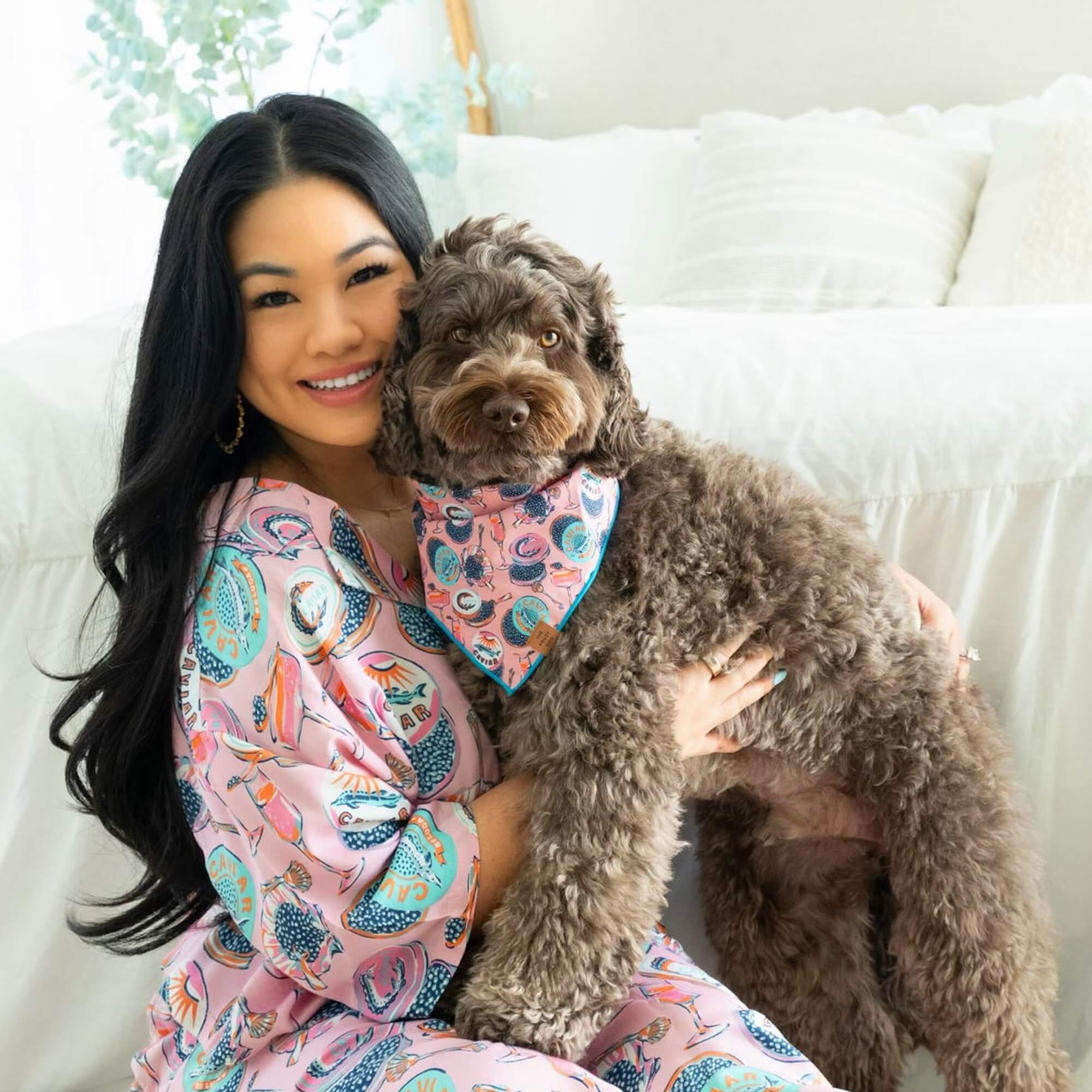 Printfresh x TFD Champagne & Caviar Dog Bandana – The Foggy Dog
