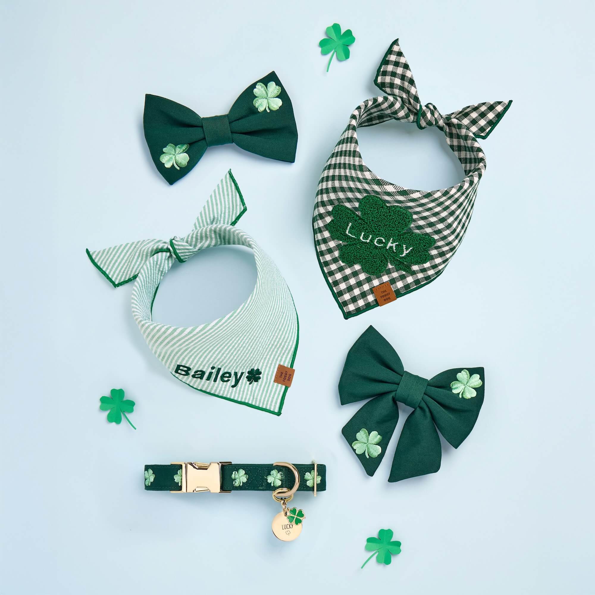 Lucky Clover Collar Charm – The Foggy Dog