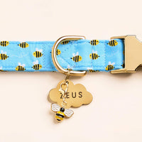 Sweet as Can Bee Collar, Cloud Pet ID Tag and Honey Bee Collar Charm from The Foggy Dog
