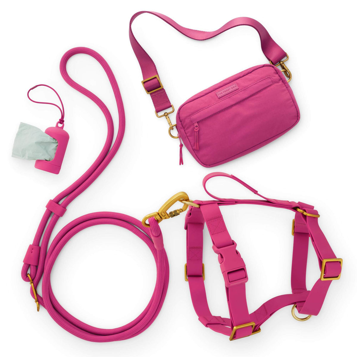 Active Adventure Harness Walk Set - With Handle (M/L), Dahlia from The Foggy Dog