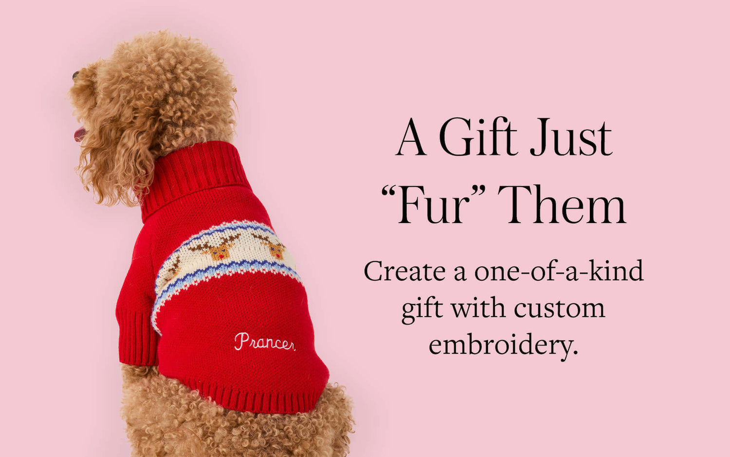 Personalize Dog Sweater at The Foggy Dog