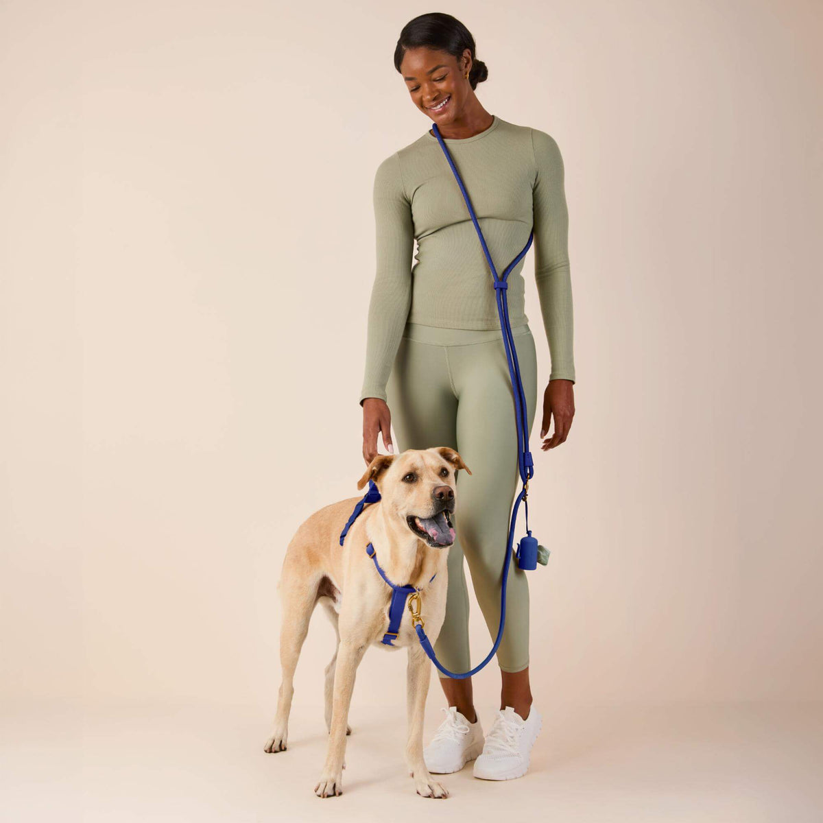 Active Flex Dog Harness - With Handle (M/L), Azure view 8