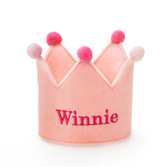 Blush Pink Dog Birthday Crown from The Foggy Dog