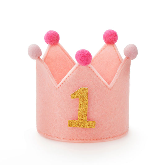 Blush Pink Dog Birthday Crown from The Foggy Dog