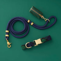 Black Watch Plaid Collar Walk Set from The Foggy Dog