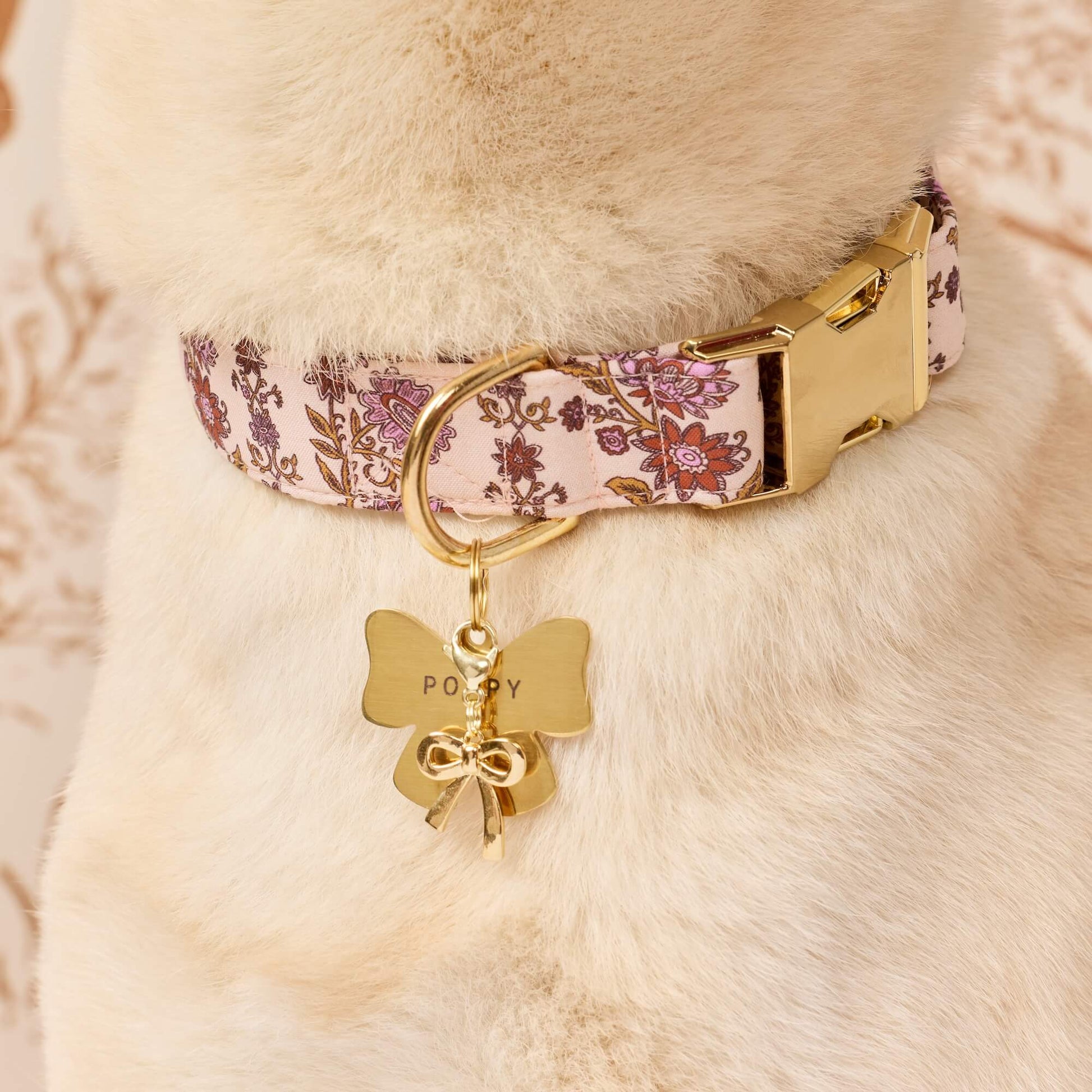 Gold Bow Collar Charm from The Foggy Dog