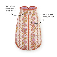 Blockprint Floral Reversible Dog Jacket from The Foggy Dog
