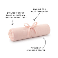 Blush Pink Bolster Dog Bed from The Foggy Dog