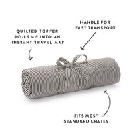 Charcoal Stripe Bolster Dog Bed from The Foggy Dog