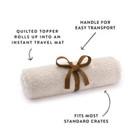 Ivory Recycled Sherpa Bolster Dog Bed from The Foggy Dog
