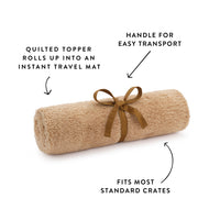 Latte Recycled Sherpa Bolster Dog Bed from The Foggy Dog
