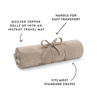 Mushroom Brown Bolster Dog Bed from The Foggy Dog