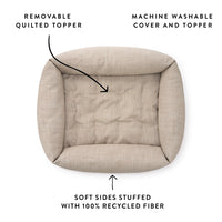 Mushroom Brown Bolster Dog Bed from The Foggy Dog