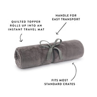 Smoky Gray Recycled Faux Fur Bolster Dog Bed from The Foggy Dog