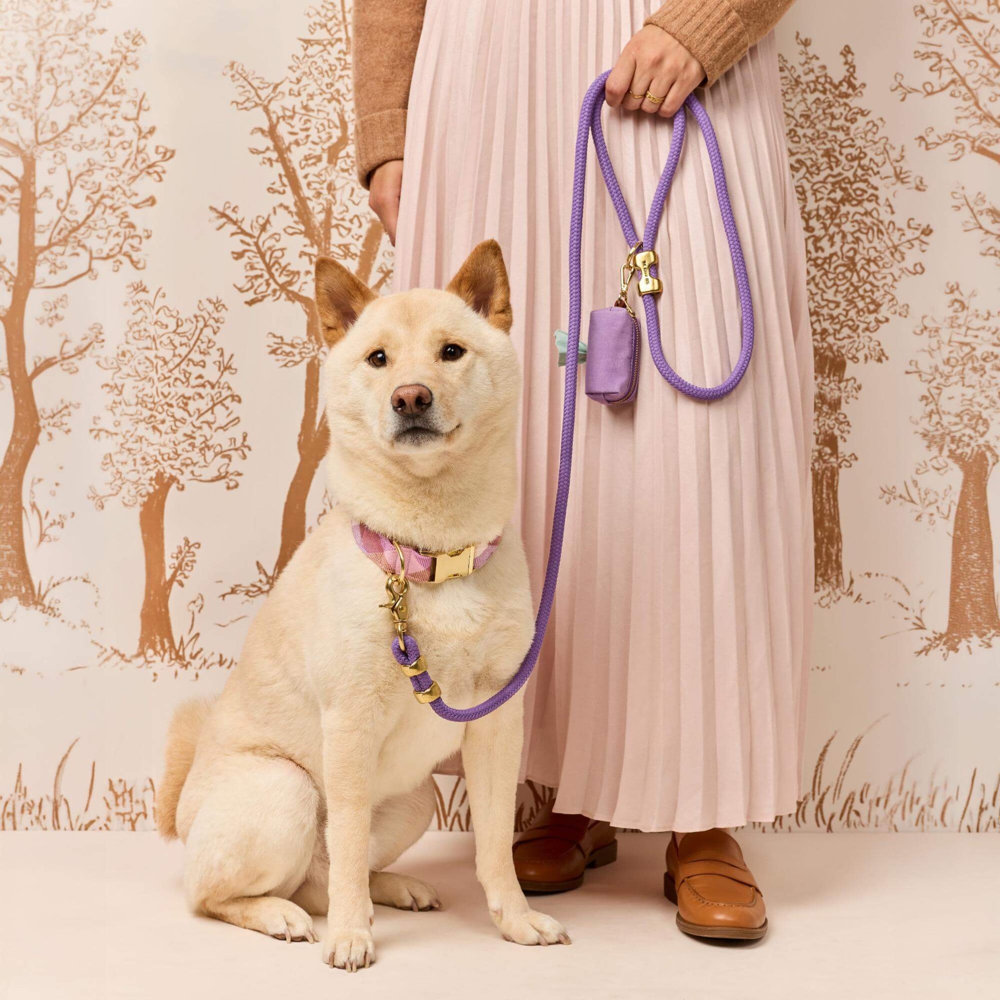 Violet Marine Rope Dog Leash from The Foggy Dog