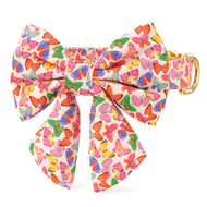 Bright Butterflies Lady Bow Collar from The Foggy Dog