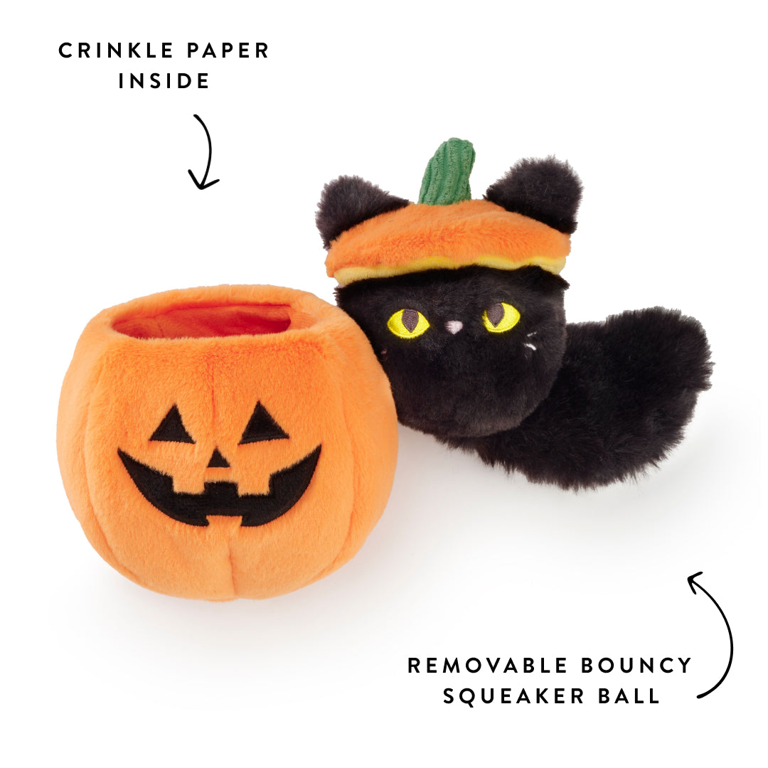 Cat-o’-Lantern 2-in-1 Bounce Dog Toy from The Foggy Dog