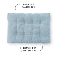 Chambray Blue Dog Travel Mat from The Foggy Dog