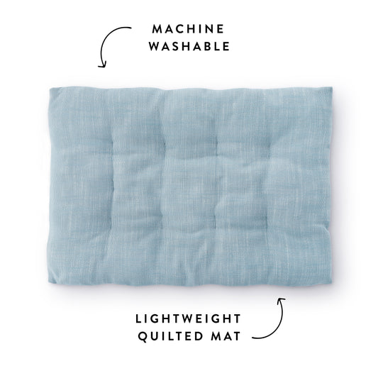 Chambray Blue Dog Travel Mat from The Foggy Dog