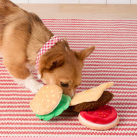 Cheeseburger Interactive Snuffle Dog Toy from The Foggy Dog