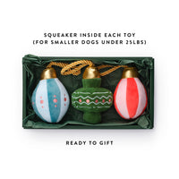 Christmas Ornament Boxed Dog Toy Set view 3