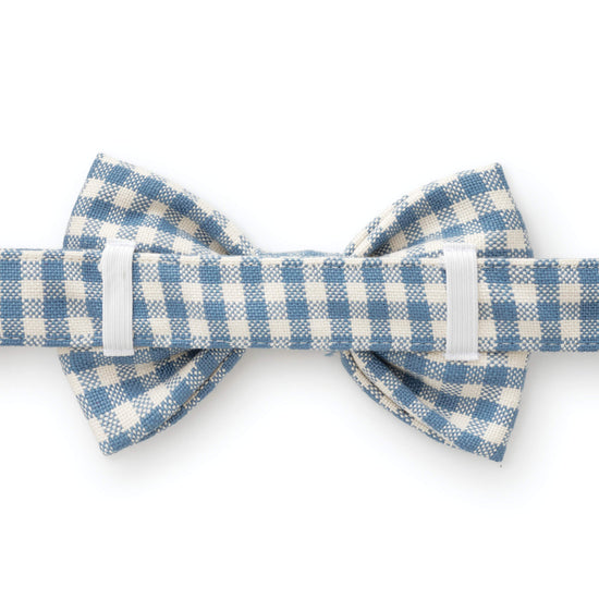 Draper James x TFD Cloud Blue Gingham Bow Tie Collar from The Foggy Dog
