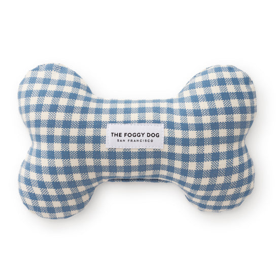 Draper James x TFD Cloud Blue Gingham Dog Squeaky Toy