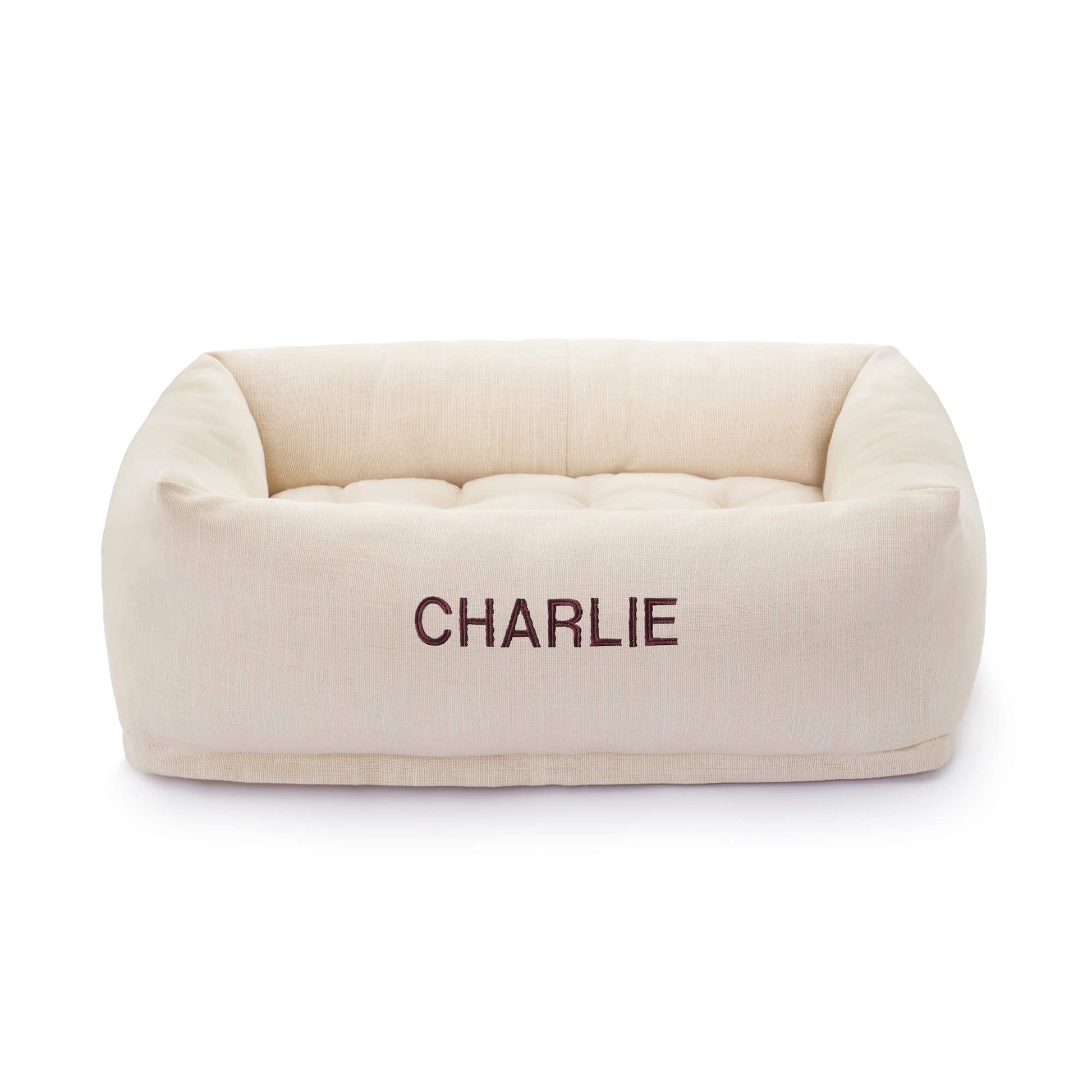 Oatmeal Bolster Dog Bed from The Foggy Dog