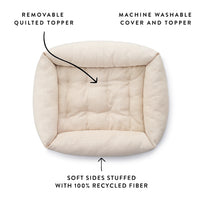 Oatmeal Bolster Dog Bed from The Foggy Dog