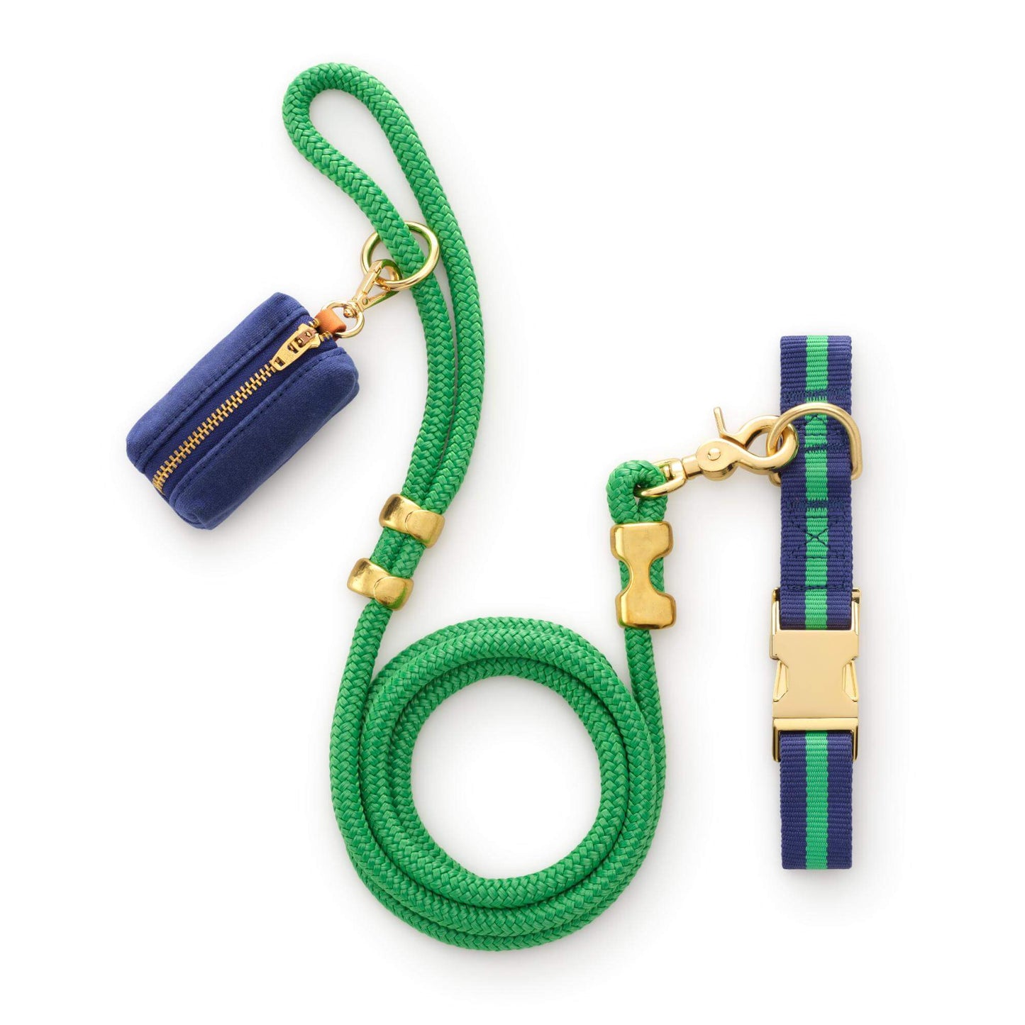 Camden Striped Webbing Collar Walk Set from The Foggy Dog